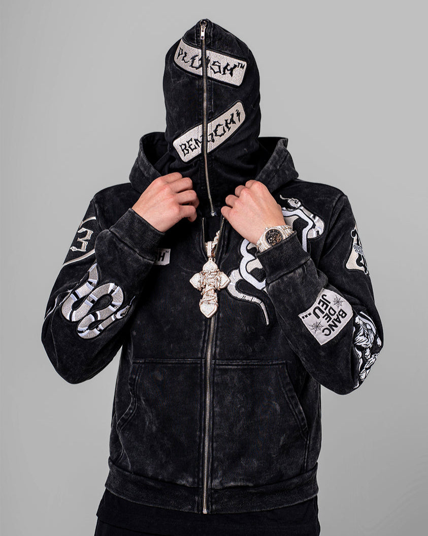 【受注生産】RADMARKET BOA HOODIE ブラック FREEサイズ Plush Boa Zip-Up – Benchi